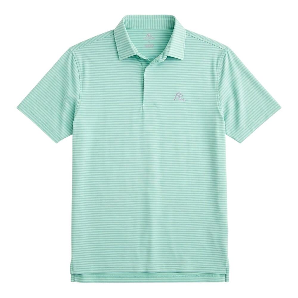 Rhoback Teal Stripe Polo Shirt Mens Size Large